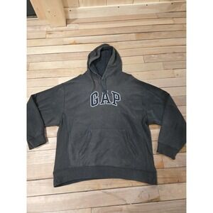 Y2K GAP Hoodie Vintage Men's‎ Large Green 00s Streetwear Logo Sweatshirt Boxy